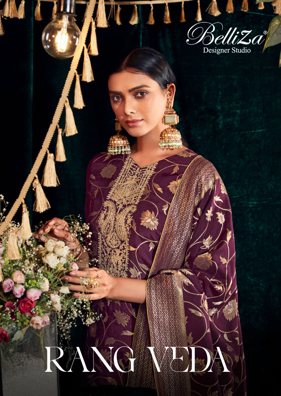 Rang Veda By Belliza Printed Designer Dress Material Catalog
